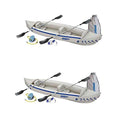 Sea Eagle 370 Deluxe 2 Person Inflatable Portable Sport Kayak & Paddles (2 Pack)
