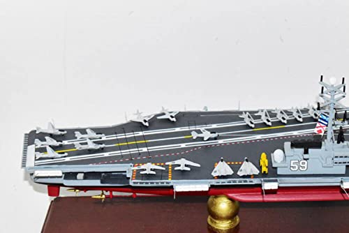Squadron Nostalgia LLC USS Forrestal CV-59 Aircraft Carrier Mahogany Scale Model Multicolor