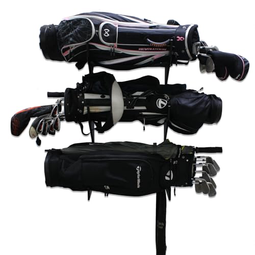 TRAPSKI Golf Bag Wall Rack Storage Organizer Black