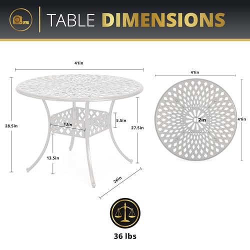 Kinger Home Arden 5-Piece Outdoor Dining Set for 4 Bronze