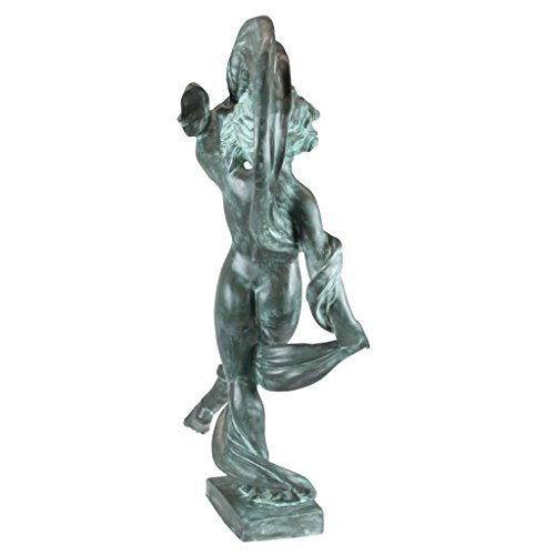 Design Toscano Girl of The Wind Bronze Garden Statue Two Tone Bronze & Verdigris