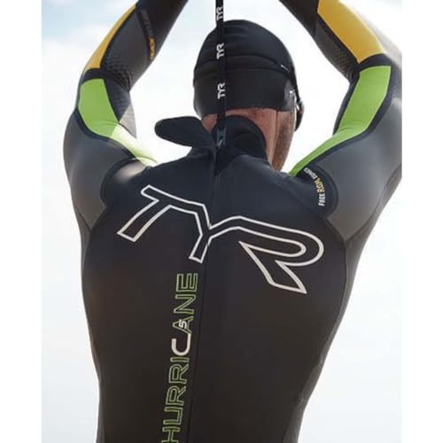TYR Mens Cat 5 Wetsuit Black/Grn/Yellow M/L