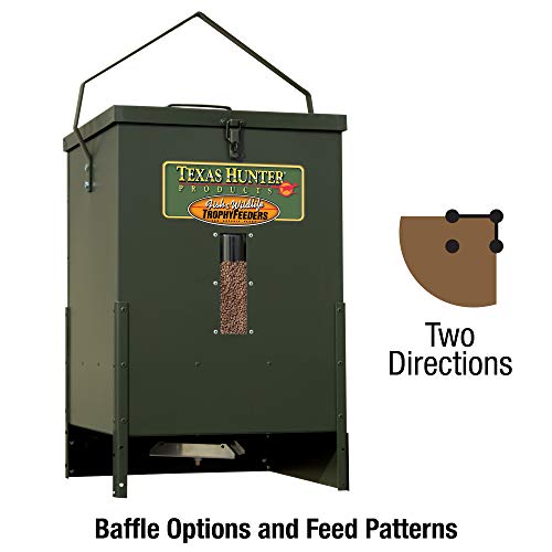 Texas Hunter Products 100lb Capacity Hanging Wildlife Feeder Model HF100W Hunter Green