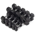 Titan Fitness Rubber Coated Hex Dumbbell Black