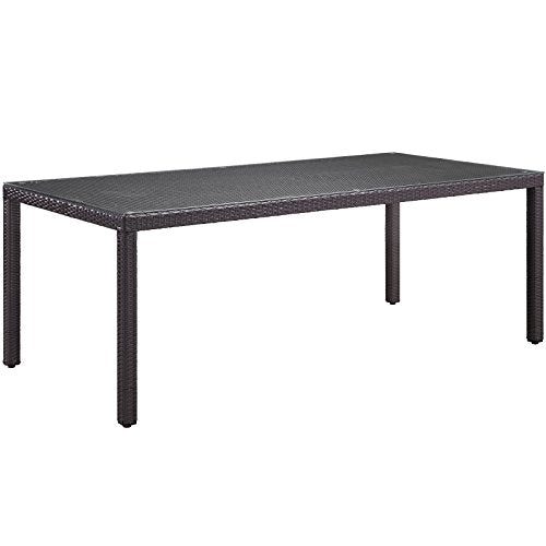 Modway Convene 9-pc Outdoor Patio Dining Set with Washable Cushion Covers Espresso Beige