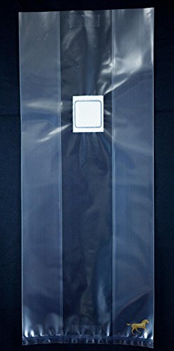 MushroomMediaOnline Unicorn Bag 10T for Mushroom Growers 1000 Count Clear