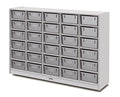 Jonti-Craft Rainbow Accents 30 Tub Mobile Storage with Tubs Gray