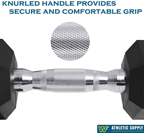 WF Athletic Supply Rubber Coated Hex Dumbbell Set - Non-Slip Hex Shape - 550LB Dumbbells Set