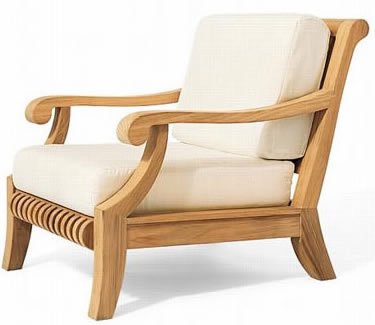 WholesaleTeak Giva 4Pc Teak Sofa Lounge Chair Set - 2 Lounge Chairs & 2 Ottomans