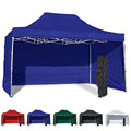 Vispronet 10x15 Instant Canopy Tent with 3 Side Walls Blue