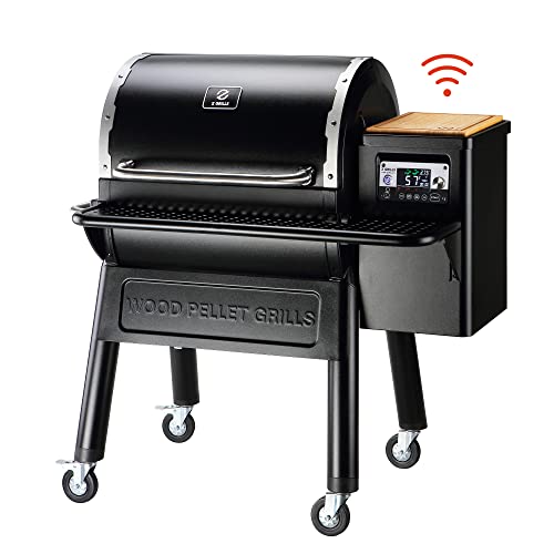 Z GRILLS 7052B Wood Pellet Grill and Smoker with WIFI Smart Home Technology, PID Controller, 709 sq. in Black