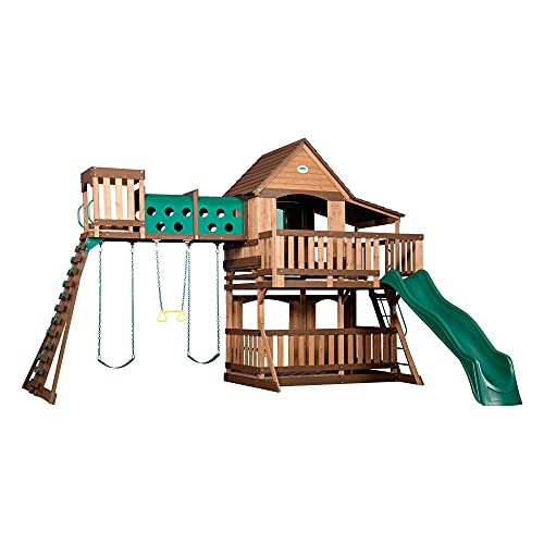 Backyard Discovery Woodridge Elite Cedar Swing Set Light Brown