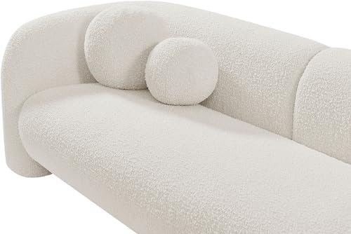 Meridian Furniture Emory Collection Art Deco Loveseat Cream