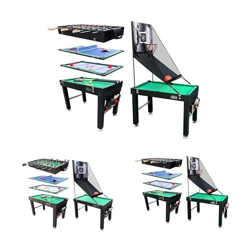 KICK Minotaur 48" 5-in-1 Multi-Game Table Black