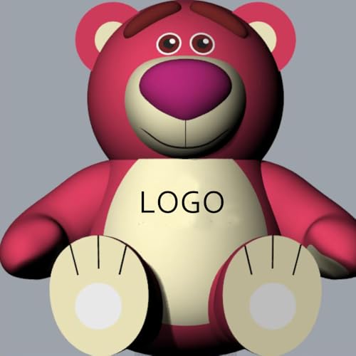 HOAELOS Inflatable Giant Pink Strawberry Bear 13.1 Feet