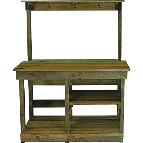 EST. LEE DISPLAY L D 1902 Rustic Gardening Workbench Outdoor Potting Table Natural