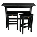 Highwood Lehigh 3pc Bar Height Balcony Set Black