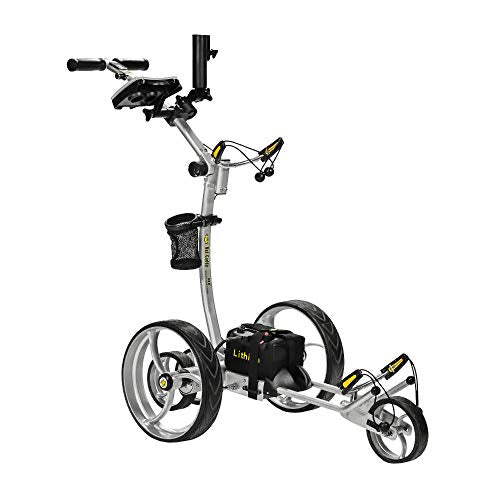 BAT-CADDY ELECTRIC GOLF CADDY BATCADDY X8R Advanced Lithium Golf Push Cart Titanium Silver