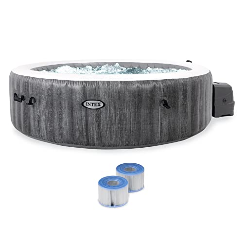 Intex PureSpa Plus Greywood 85" x 28" Inflatable Hot Tub Bubble Jet Spa (12 Pack)