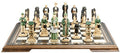 Studio Anne Carlton Sherlock Holmes Chess Set Handmade Hand Painted 5 Inches Burgundy Cream