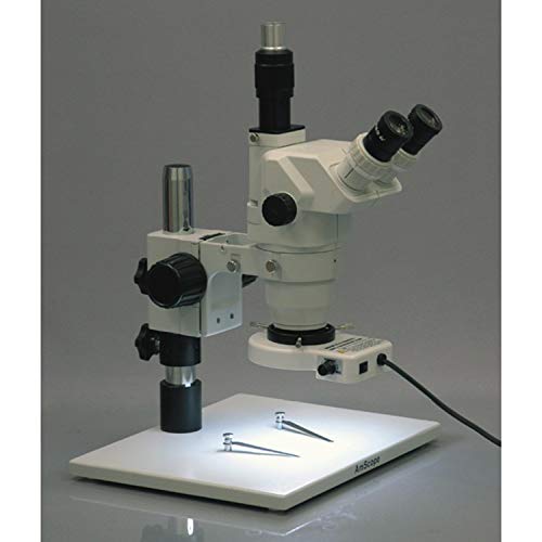 AmScope ZM-1TZ Trinocular Stereo Zoom Microscope White
