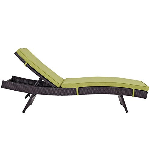 America Luxury - Outdoor Modern Contemporary Urban Patio Chaise Lounge Chair Set of 6 Green
