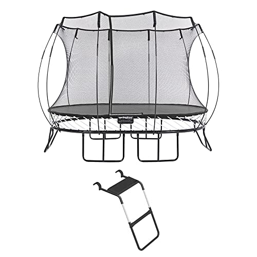 Springfree Medium Oval Trampoline 8x11 ft with FlexrStep V2 Black