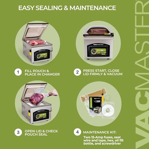 Vacmaster VP230 Chamber Vacuum Sealer Stainless Steel Silver
