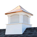 Good Directions Vinyl Coventry Louvered Cupola with Pure Copper Roof White 54" x 75