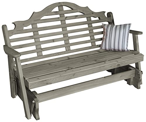 Furniture Barn USA Cedar 4' Marlboro Glider Gray Stain