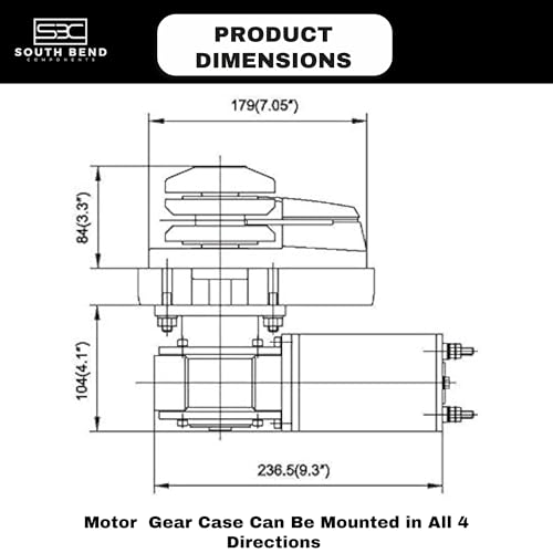 South Bend Components C912 Vertical Windlass Anchor System 900W 12V DC Motor Stainless