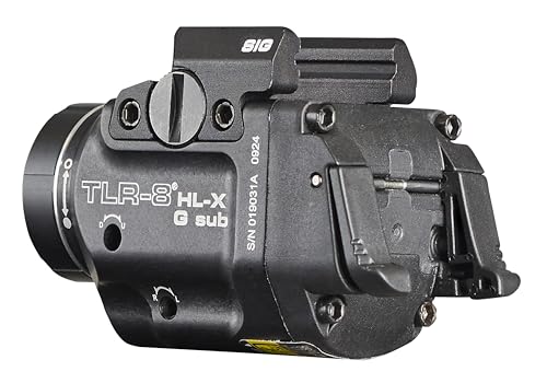 Streamlight TLR-8 HL-X G 1000-Lumen Tactical Flashlight with Green Laser for Sig Sauer P365/XL Rail Black