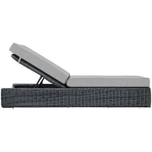 America Luxury - Outdoor Contemporary Modern Patio Pool Lounge Chair Chaise Grey