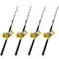 EAT MY TACKLE 30W 2-Speed Reel Blue Marlin Tournament Edition Rod 4 Pack Blue