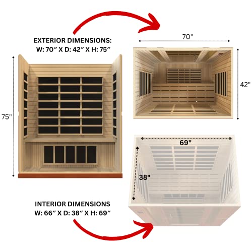 Maxxus Sauna Dynamic Bergamo 4-Person Low EMF Far Infrared Sauna