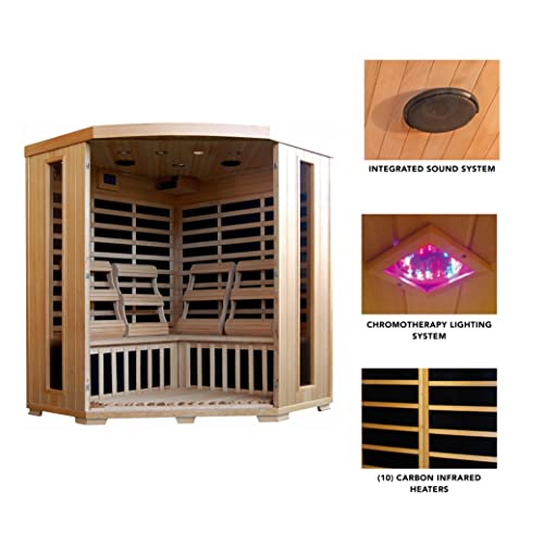 Blue Wave HeatWave BSA2420 4 Person Hemlock Carbon Infrared Sauna