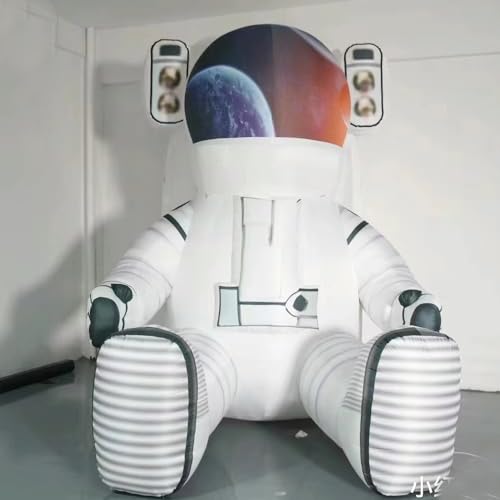 HOAELOS Inflatable Seated Astronaut Birthday Party Decoration 16.4 Feet