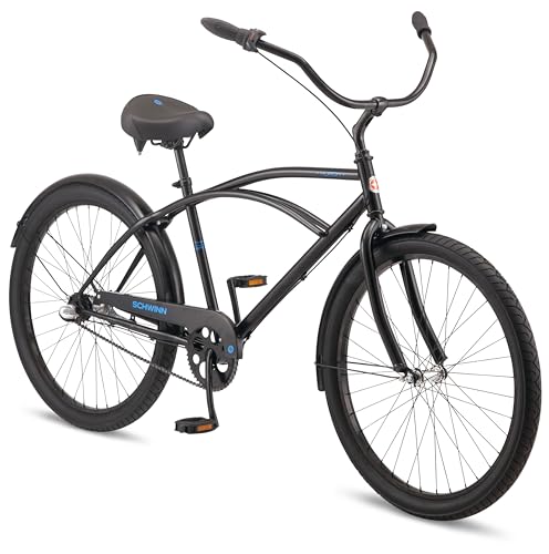Schwinn Huron Adult Beach Cruiser Bike 26-Inch Black