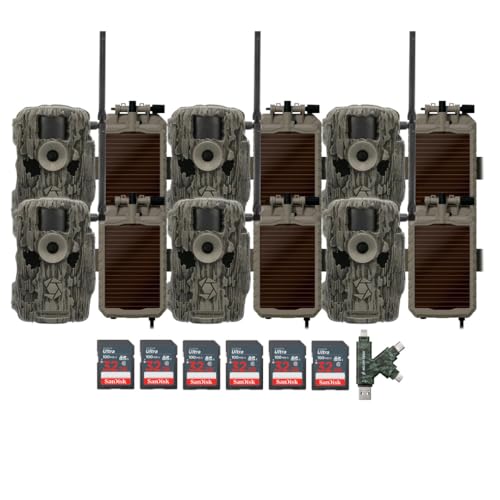 Stealth Cam 36MP Fusion Max Cellular Trail Camera Bundle with Solar Power, Memory Cards, and Reader