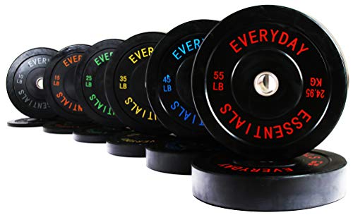 BalanceFrom Olympic Bumper Plate Set Black