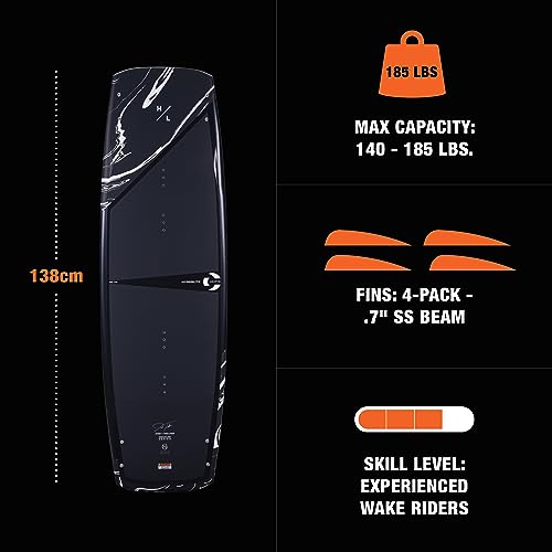 Hyperlite Cryptic Wakeboard Package with Remix Bindings Black 138cm (7-10.5)