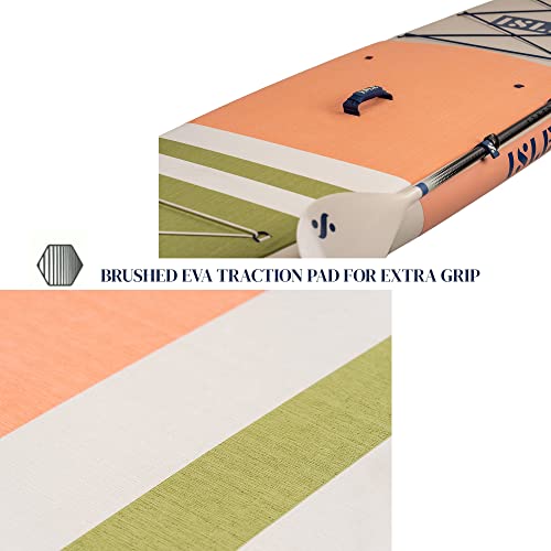ISLE Surf and SUP Pioneer Inflatable Stand Up Paddle Board Peach/Moss