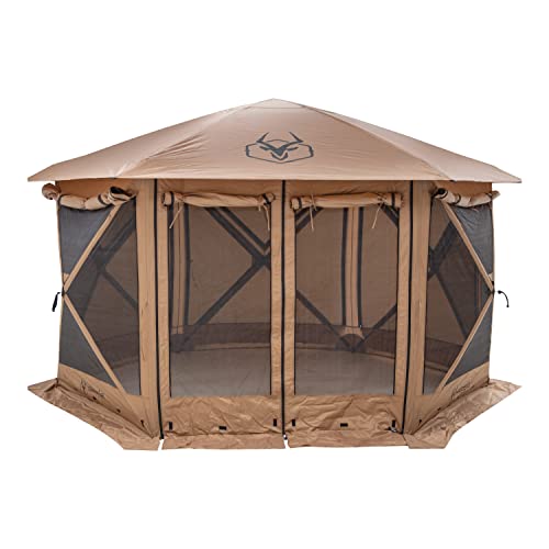 Gazelle Tents G6 Cool Top 6-Sided Portable Gazebo Badlands Brown