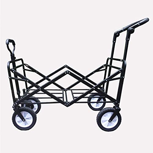 5sssallefaa Folding Trolley Cart Garden Wagon with 4 Wheels