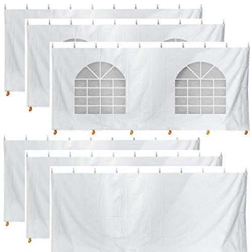 TentandTable 20' x 40' Premium Blockout Sidewall Kit for Canopy Tents White