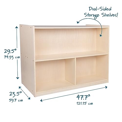 Angeles Double-Sided Storage Bookshelves Wooden