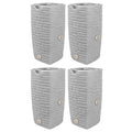 Good Ideas Impressions Riverwalk 50 Gallon Faux Slate Surface Dual Spigot Rain Barrel Light Granite 4 Pack