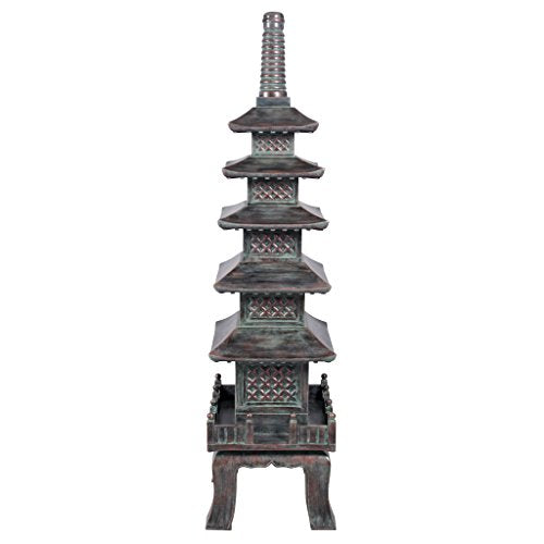 Design Toscano Nara Temple Pagoda Garden Statue 71 Inch Verdigris