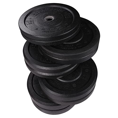 Body-Solid Rubber Coated Olympic Weight Plate Black