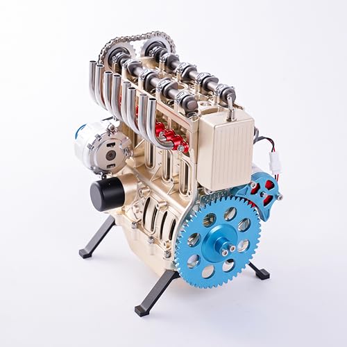 DUKE BEAR HOME Full Metal 4 Cylinder Engine Assembly Kit 350+ Pcs DIY Toy Gift